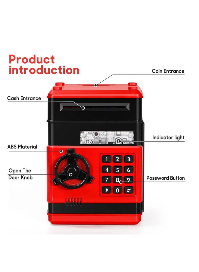 ELTRAZONE Electronic Piggy Bank for Kids, Money Bank with Password/Cute Mini ATM Piggy Bank Can, Auto Scroll Cash Safe Box, Great and Practical Birthday Gifts for Boys & Girls - Image 4