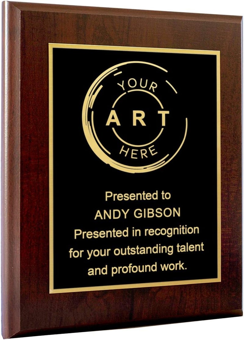 PlaqueMaker Personalized Engraved Plaques and Awards. Great for Retirement, Thank You, Military Recognition, Special Achievements, Memorials, Sports, School, and Corporate Awards - Image 1