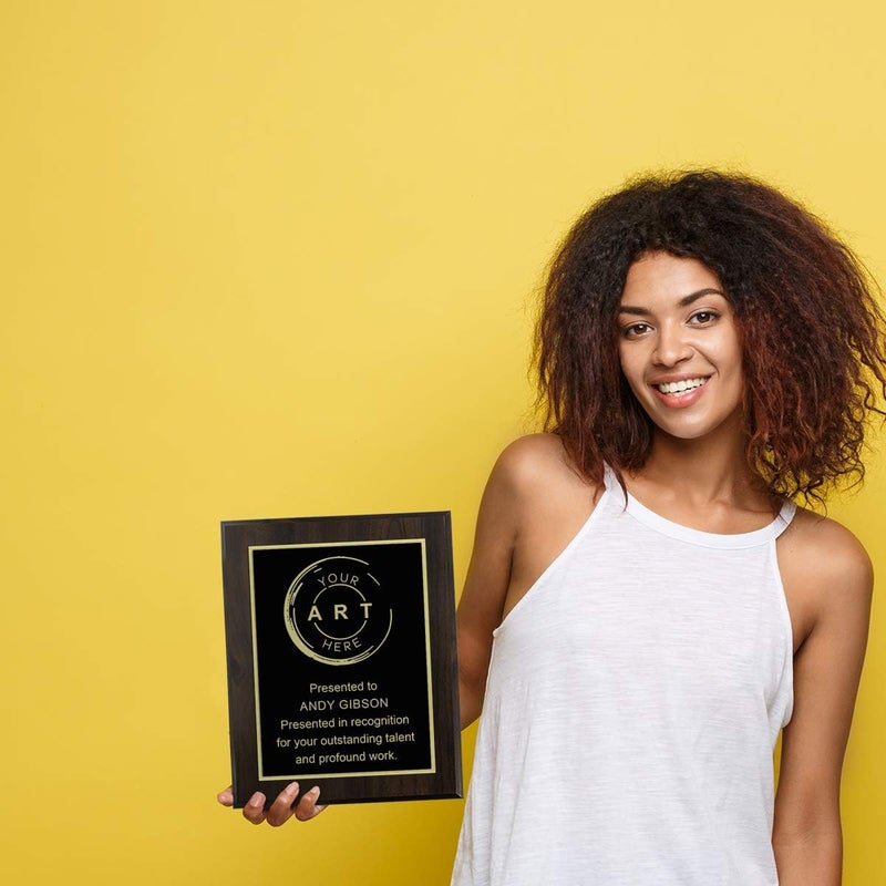 PlaqueMaker Personalized Engraved Plaques and Awards. Great for Retirement, Thank You, Military Recognition, Special Achievements, Memorials, Sports, School, and Corporate Awards - Image 3