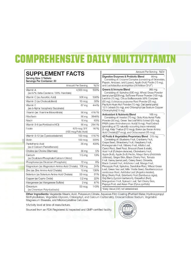 MusclePharm مالتي-في + متعدد الفيتامينات للرجال والنساء - Image 2