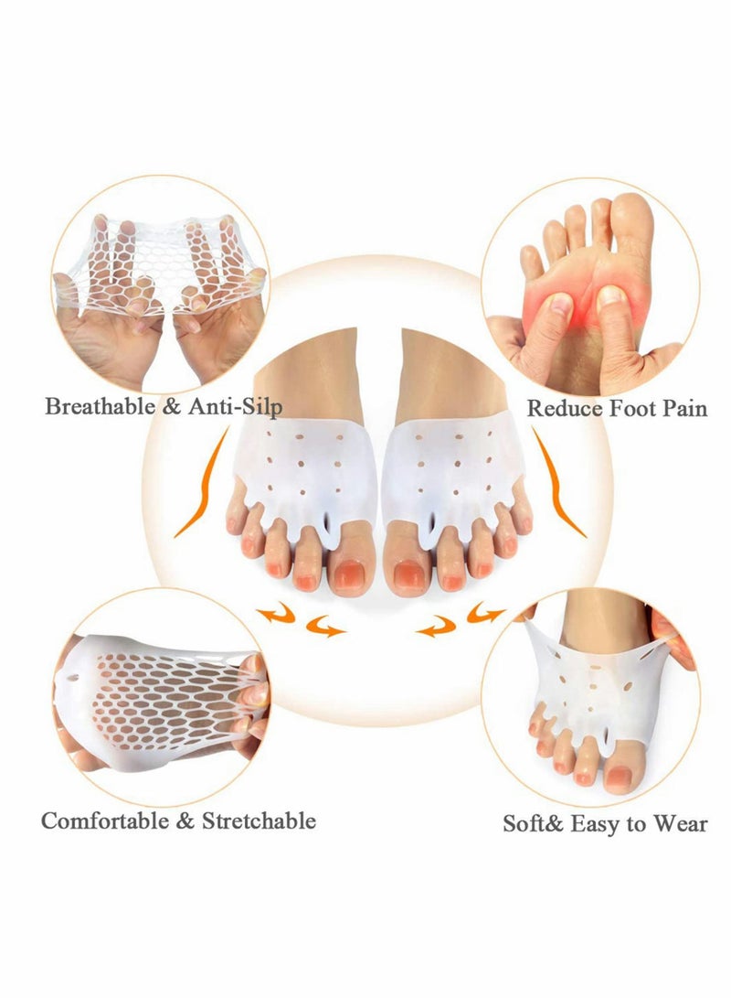 Excefore Gel Metatarsal Pads, Ball of Foot Cushions with Breathable Honeycomb Toe Separator Neuroma Callus Metatarsal Foot Pain Relief Bunion Forefoot Cushioning Relief Women (3Pairs) - Image 5