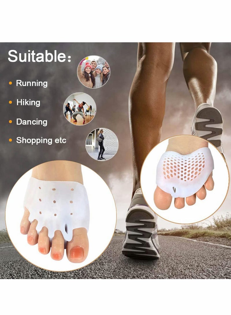 Excefore Gel Metatarsal Pads, Ball of Foot Cushions with Breathable Honeycomb Toe Separator Neuroma Callus Metatarsal Foot Pain Relief Bunion Forefoot Cushioning Relief Women (3Pairs) - Image 4