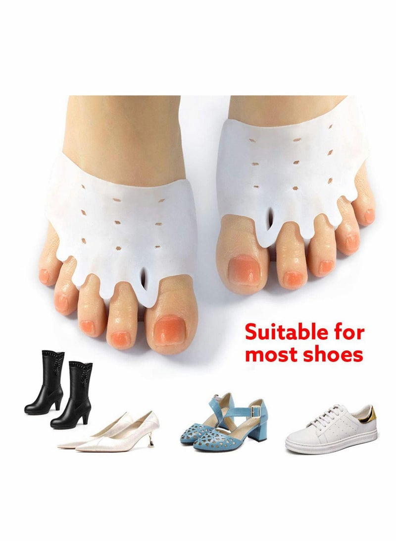 Excefore Gel Metatarsal Pads, Ball of Foot Cushions with Breathable Honeycomb Toe Separator Neuroma Callus Metatarsal Foot Pain Relief Bunion Forefoot Cushioning Relief Women (3Pairs) - Image 3