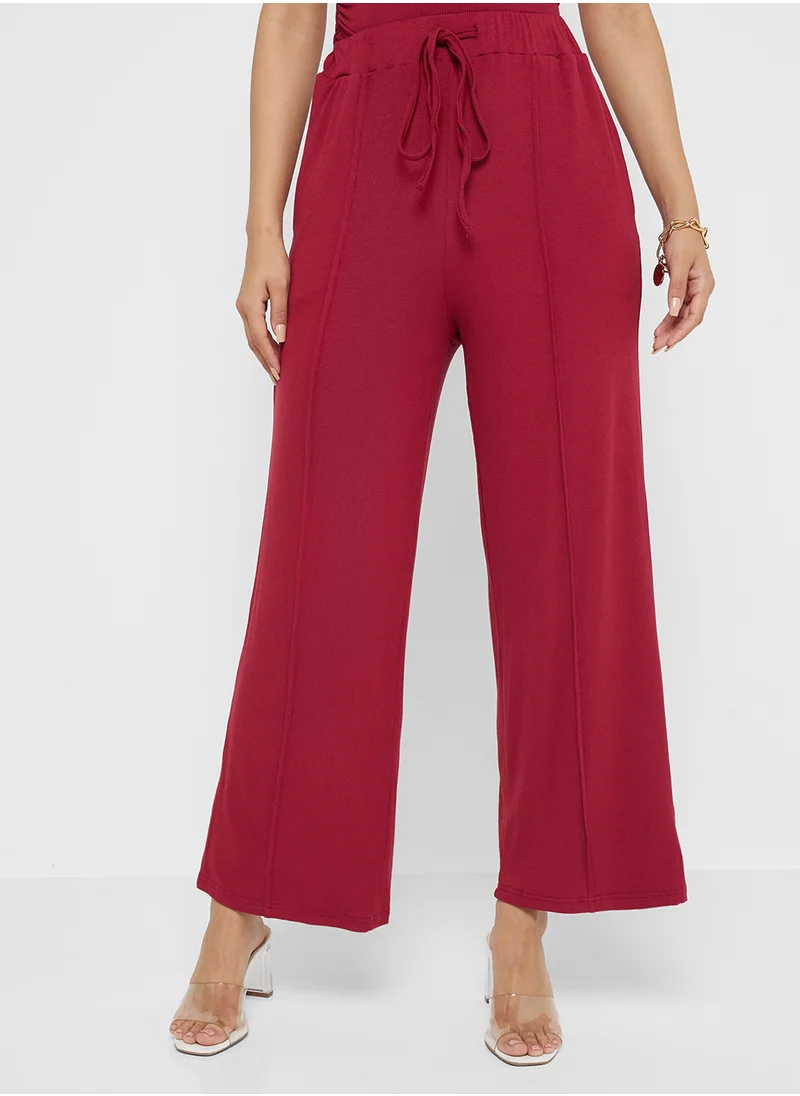 جينجر Fitted Vest & Drawstring Pant Lounge Set