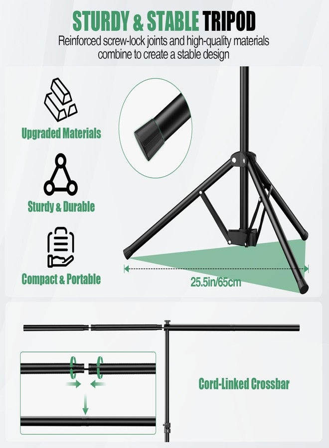 Qoolfoto Green Screen Backdrop Kit, 5×7ft Portable Greenscreen Background with Adjustable T-Shaped Stand, 5 Clamps, Carrying Bag for Parties, Streaming, Photography, Zoom, Gaming, Video Studio - Image 5