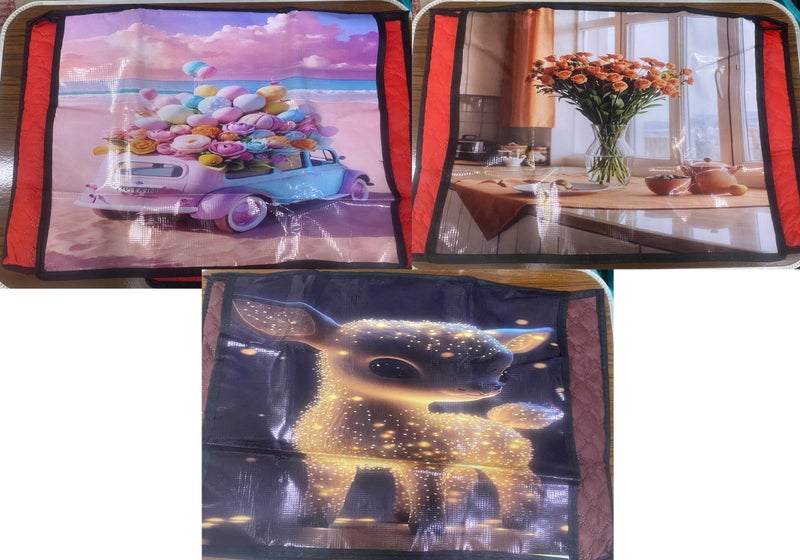 Microwave Oven Cover - Multi Color, W50xL39xD39cm - Image 3
