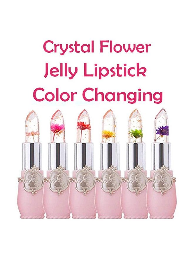 BINGBRUSH 2Pcs Crystal Flower Jelly Color Changing Lipstick Magic Lipstick Lip Gloss With Flower Inside,Clear Flower Ph Glitter Jelly Lipstick With Real Flowers Prime Lip Color Change Changing Lipstick Lip Blam - Image 5