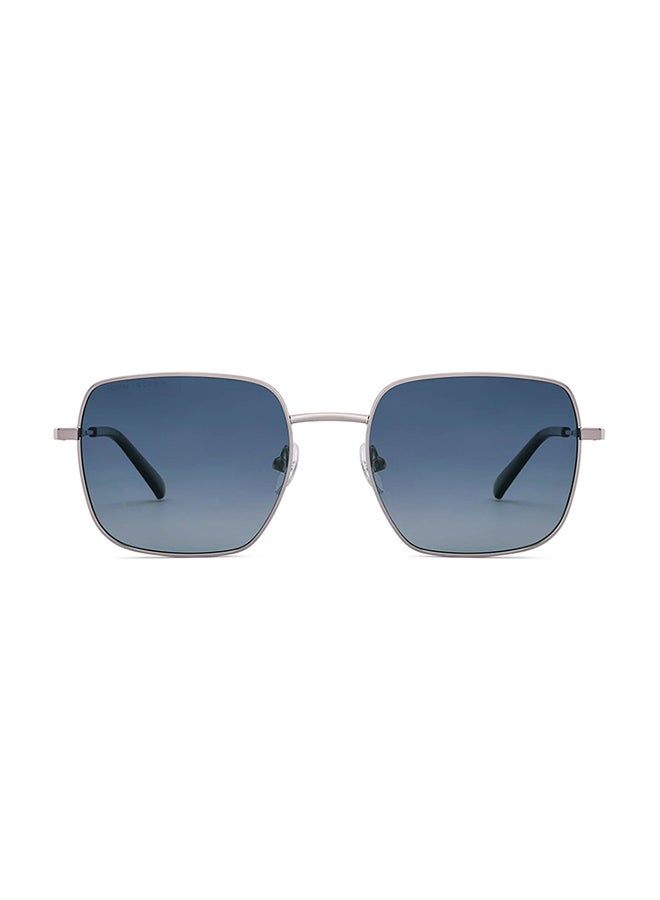 John Jacobs Unisex John Jacobs | Silver - Blue | Full Rim Square Stylish & Premium Sunglasses | JJ Acetate | Polarized and 100% UV Protected | Men & Women | Medium | JJ S70010 - Image 2