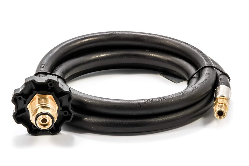 Camco Propane Brass 4 Port Tee- Comes with 5ft and 12ft Hoses, Allows for Connection Between Auxiliary Propane Cylinder and Propane Appliances (59123), Black - Image 5