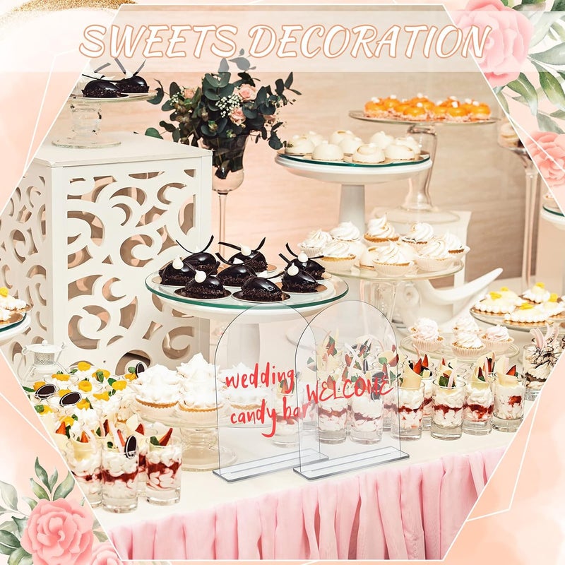 TPGP 10 Set 5x7 Inch Clear Arch Acrylic Table Numbers with Stands - DIY Wedding and Event Signs - Image 5