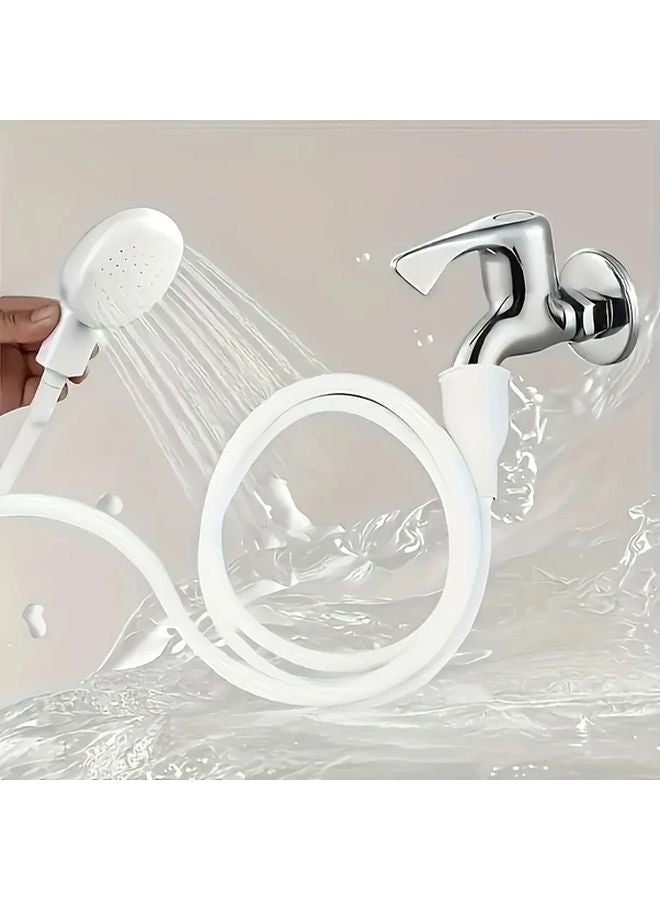 Pink Retractable Shower Head With Hose One Touch Water Stop For Pet Bathing - Image 2