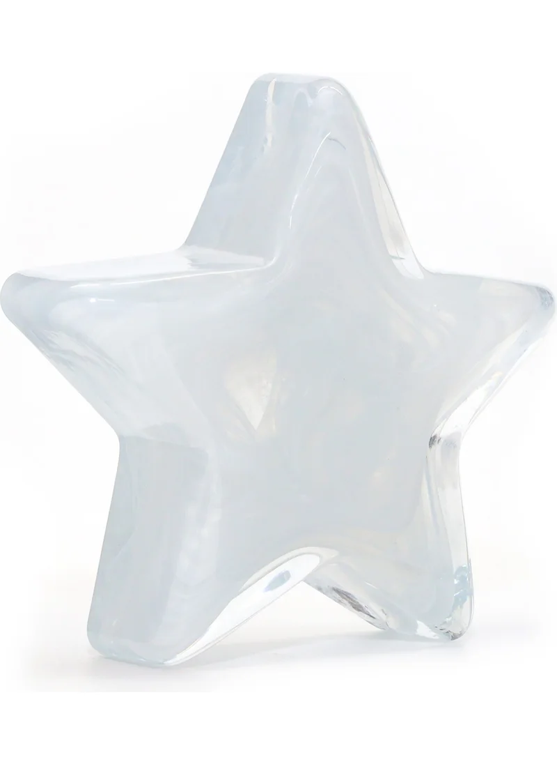 Missi Decorative White Handmade Glass Star Object -11 cm