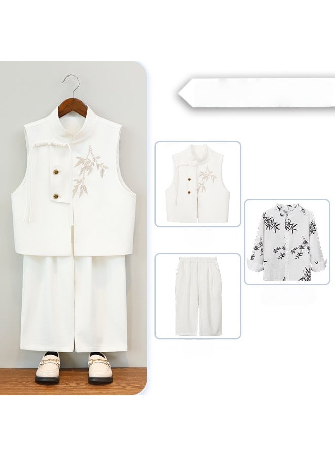 Shougu Chinese Style Boys' Fashionable Shirt Set  - Image 1