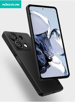 نيلكين حافظة Redmi Note 13 5G، حافظة هاتف رفيعة للغاية لهاتف Redmi Note 13، غطاء خلفي قوي مقاوم للصدمات بدرجة عسكرية ومضاد للخدش والانزلاق بطبقة مزدوجة لهاتف Xiaomi Redmi Note 13 5G، أسود  - Image 5
