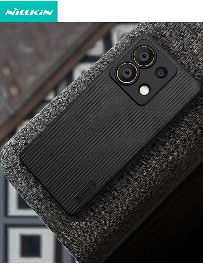 نيلكين - حافظة Redmi Note 13 5G، حافظة هاتف رفيعة للغاية لهاتف Redmi Note 13، غطاء خلفي قوي مقاوم للصدمات بدرجة عسكرية ومضاد للخدش والانزلاق بطبقة مزدوجة لهاتف Xiaomi Redmi Note 13 5G، أسود - Image 1