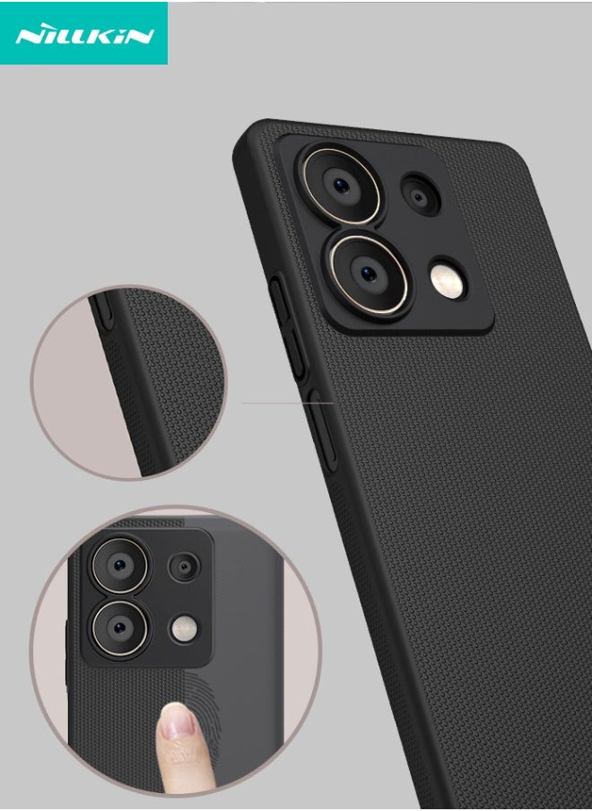 نيلكين - حافظة Redmi Note 13 5G، حافظة هاتف رفيعة للغاية لهاتف Redmi Note 13، غطاء خلفي قوي مقاوم للصدمات بدرجة عسكرية ومضاد للخدش والانزلاق بطبقة مزدوجة لهاتف Xiaomi Redmi Note 13 5G، أسود - Image 1