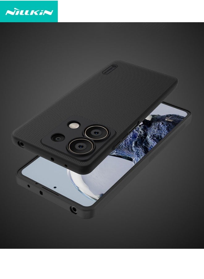 نيلكين - حافظة Redmi Note 13 5G، حافظة هاتف رفيعة للغاية لهاتف Redmi Note 13، غطاء خلفي قوي مقاوم للصدمات بدرجة عسكرية ومضاد للخدش والانزلاق بطبقة مزدوجة لهاتف Xiaomi Redmi Note 13 5G، أسود - Image 1