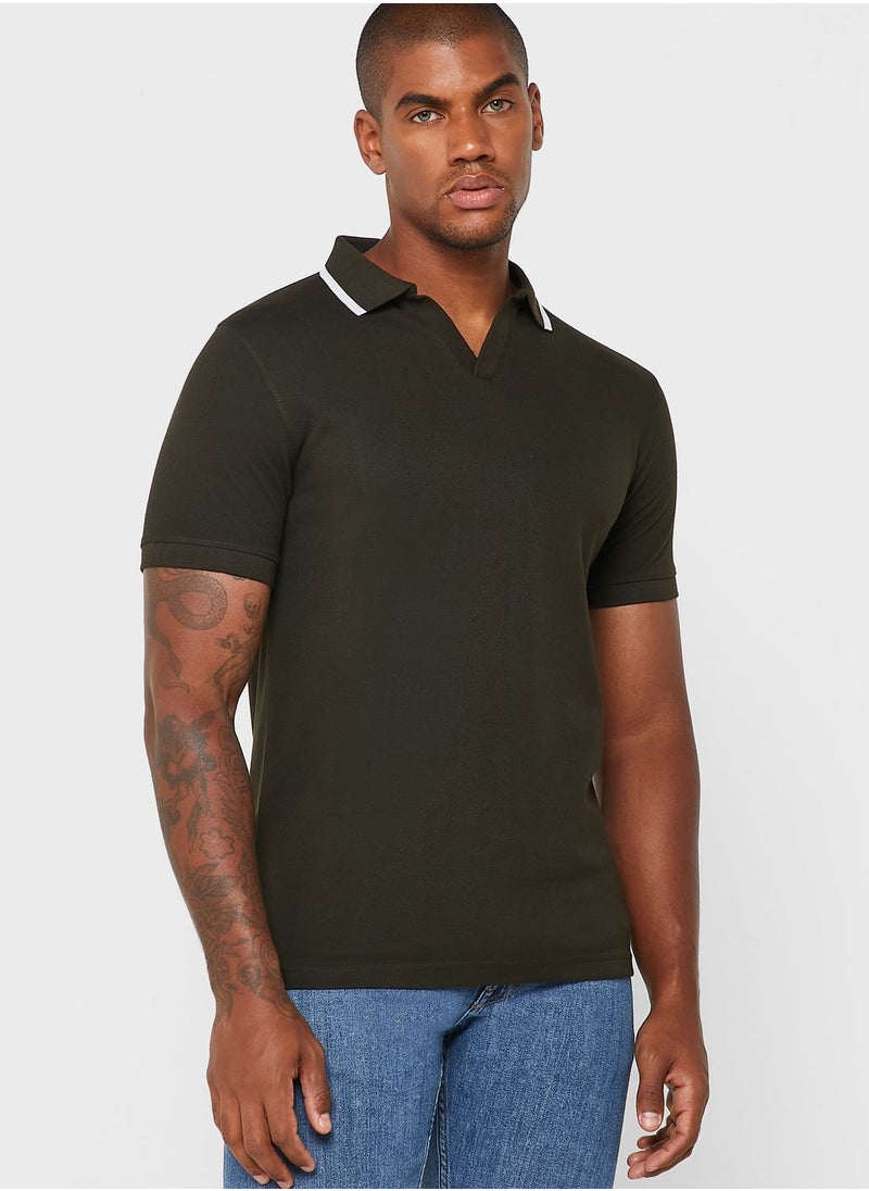 Robert Wood - Rib Polo Shirt - Image 1