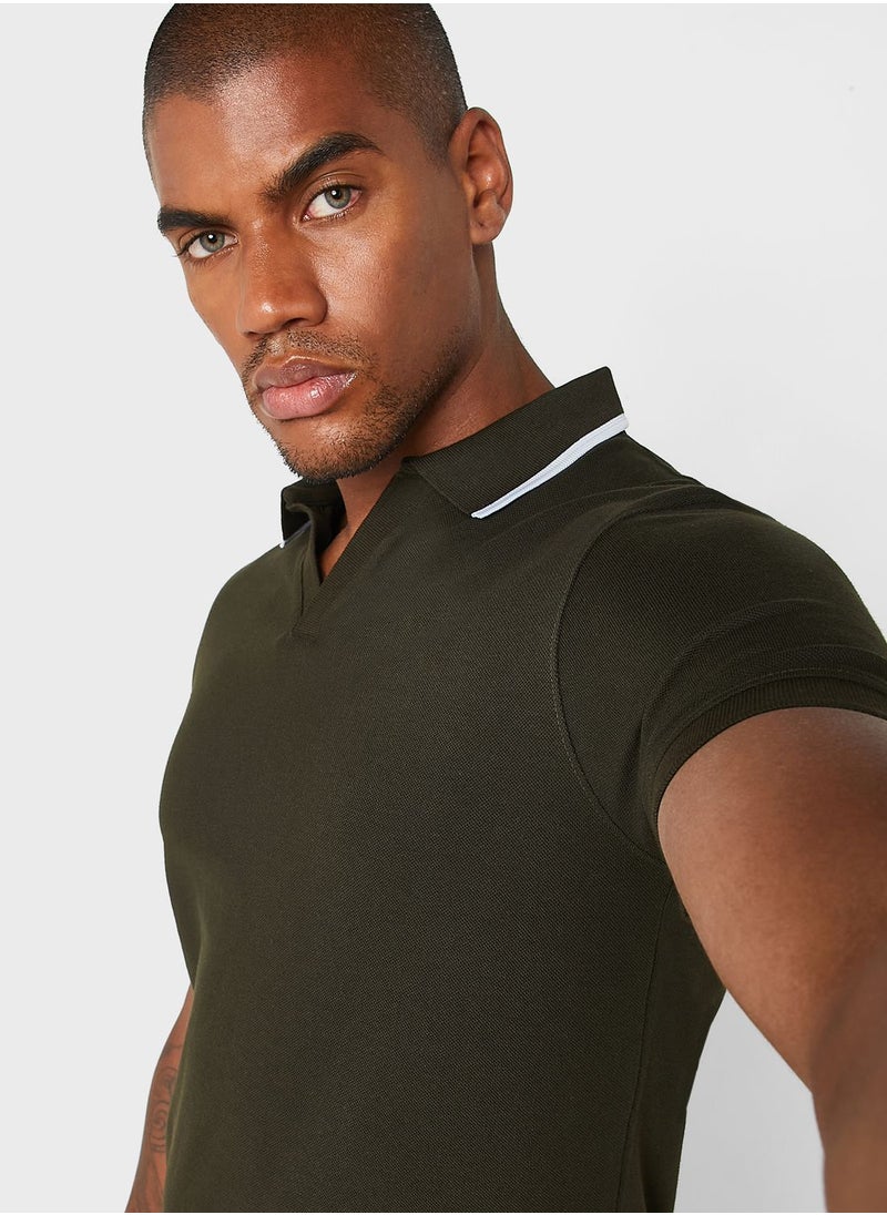 Robert Wood - Rib Polo Shirt - Image 1
