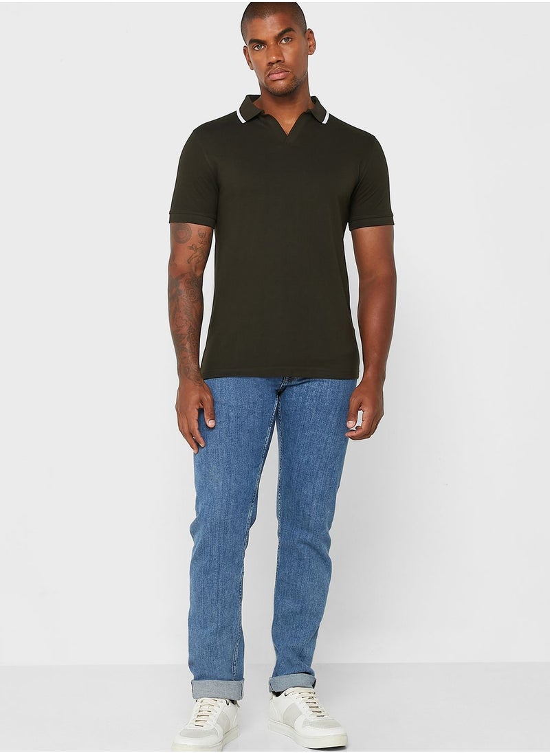 Robert Wood - Rib Polo Shirt - Image 1