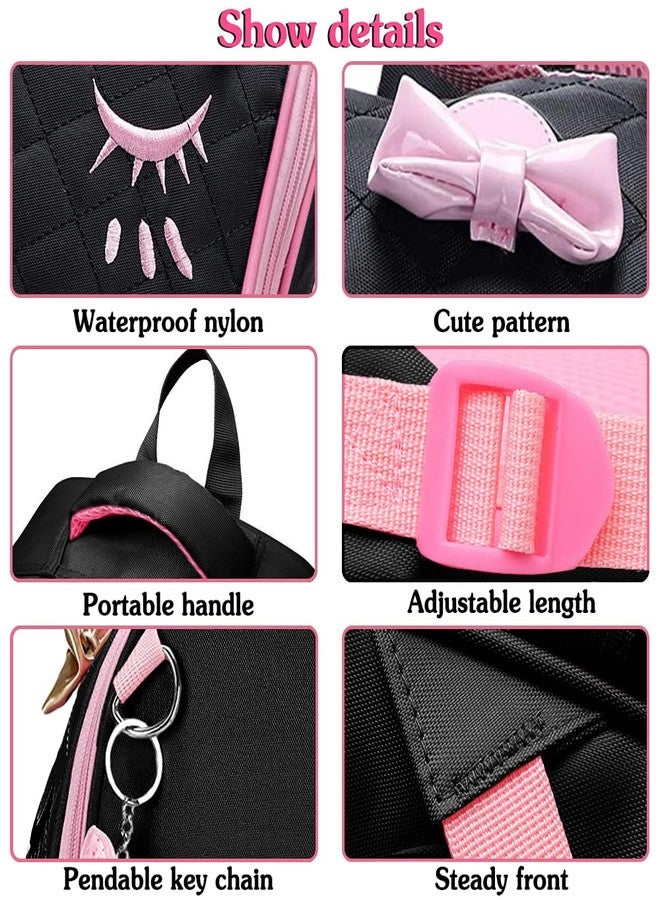 FEWOFJ Cute Black Backpacks with Lunch Bag for Teen Girls, Kids Backpack for Toddler Preschool Bookbags Elementary School Bags - Image 5