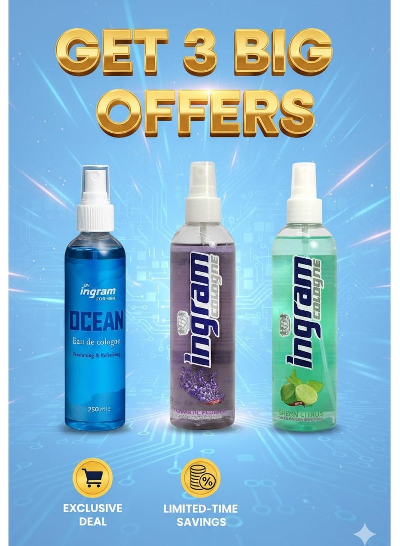 إنجرام أوشن + زهرة رومانسية + ليمون كاتريس سبلاش للرجال - Image 1