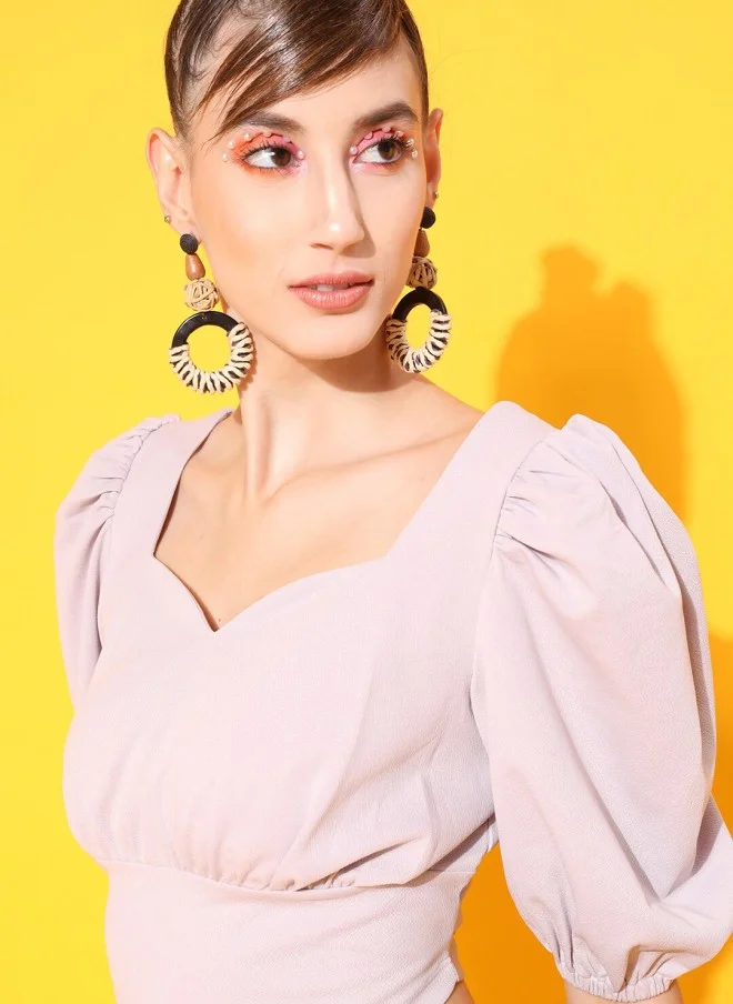 STREET 9 بلوزة بيج نسائية بكسرات