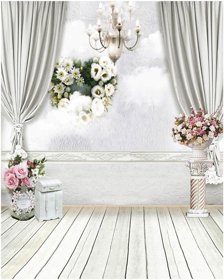 قطعتان 5x7 قدم 3x5 قدم ستارة خلفية استوديو خلفية أرضية لتصوير الزهور - Image 5