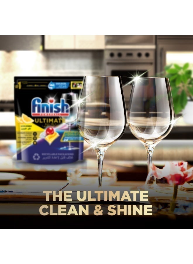Finish Ultimate Dishwasher Tablets, Lemon Sparkle Scent, 2x More Cleaning Power, 96 Tabs - Image 4