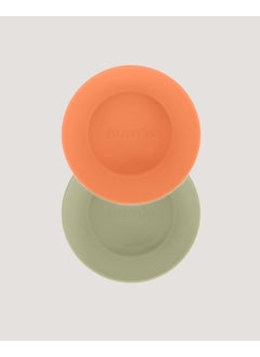 Let's Be Child 2-Piece Round Bowl Sage Green-Peach  - Image 3