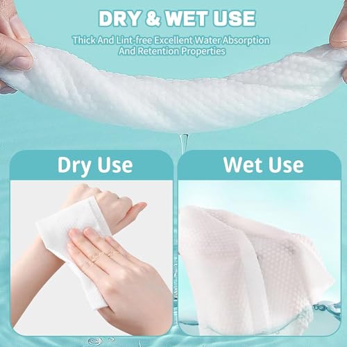 PRIME PICK Disposable Face Towel 150 Count, Soft Cotton Facial Dry Wipes, Multi-Purpose for Skin Care, Makeup Remover, Face Wipes and Facial Cleansing (Pack of 3) - Image 4