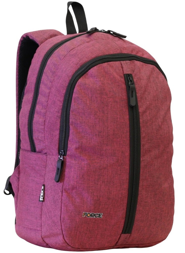 Force Basic Fully Waterproof Oxford Polyester Backpack (Linen Fuchsia) - FDB-20-35 - Vibrant Unisex Daypack for School, Gym, Sports & Travel - 44 x 30 x 18 cm - Image 1