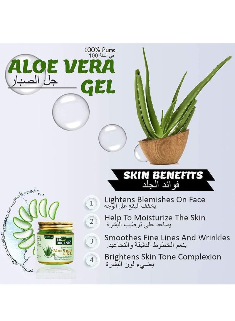 Indus Valley Bio Organic Natural Halal Certified Aloe Vera Gel For Soothing Skin Face Hair Treatment Moisturizer - Image 4