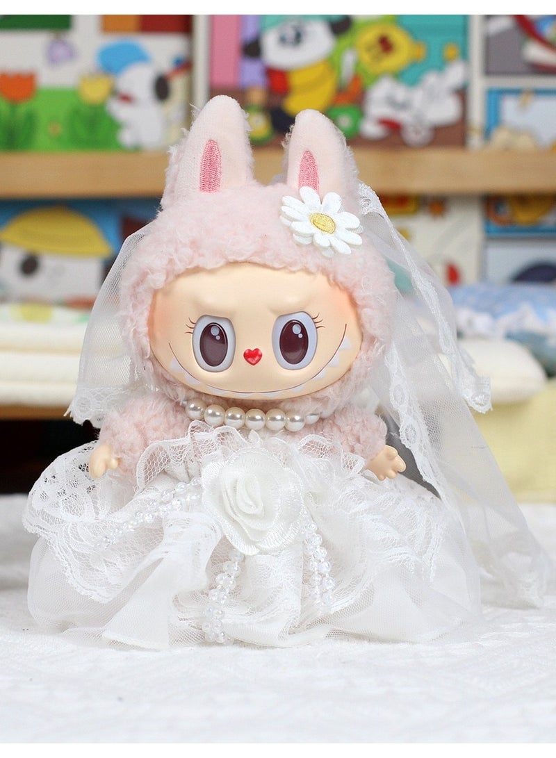 لابوبو مجموعة ملابس دمية لابوبو ، مناسبة لتعليق الدمى الفاخرة بطول يصل إلى 17 سم ، الجيل الأول والثاني والثالث ، والاكسسوارات الدائمة والأنيقة ، مناسبة للألعاب الإبداعية