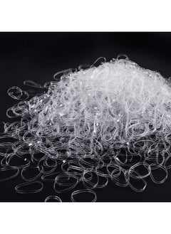 TsMADDTs TsMADDTs Clear Small Rubber Hair Ties Set with French Braid Tool and Rat Tail Comb, 1000pcs Hair Elastics, Pink  - Image 2