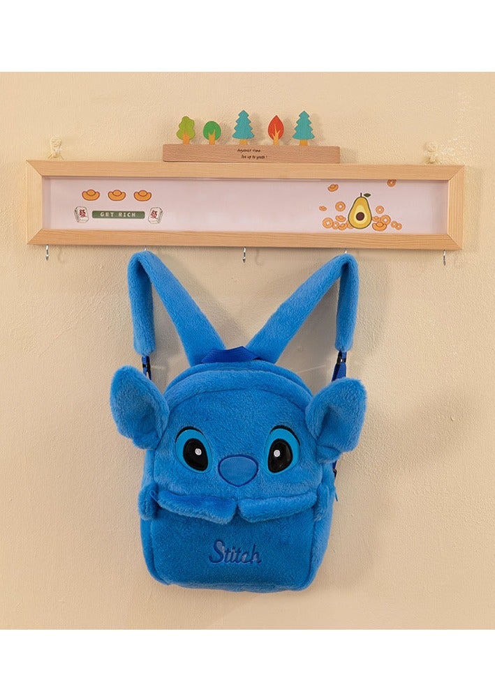 Blue Stitch crossbody bag tote bag plush bag children's handbag - Image 1