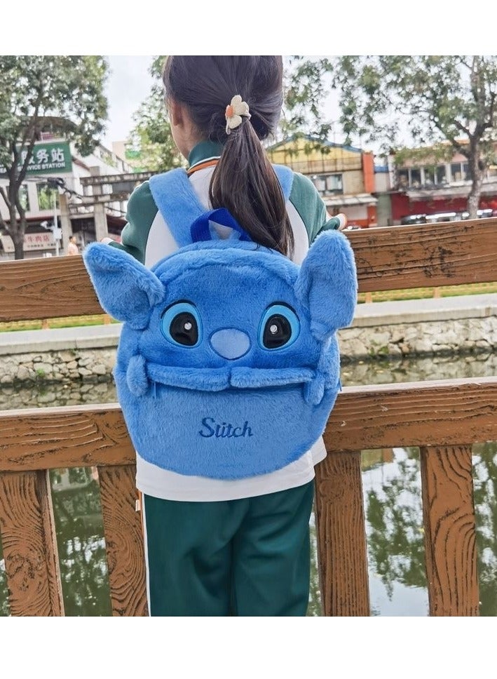 Blue Stitch crossbody bag tote bag plush bag children's handbag - Image 2