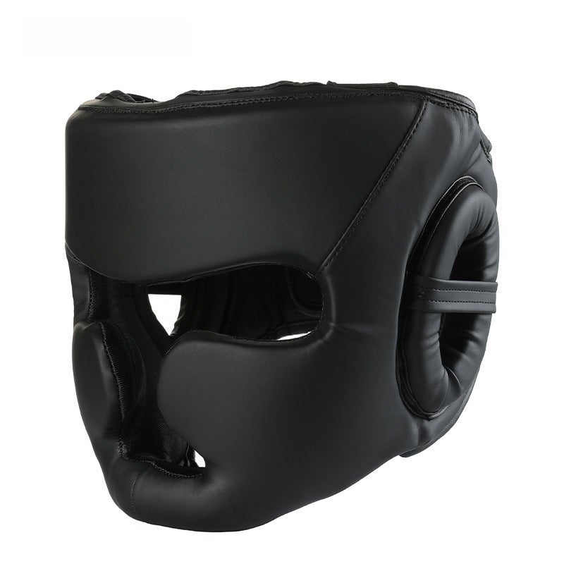 Generic Adult Boxing Helmet Training Protective Gear Black head protection