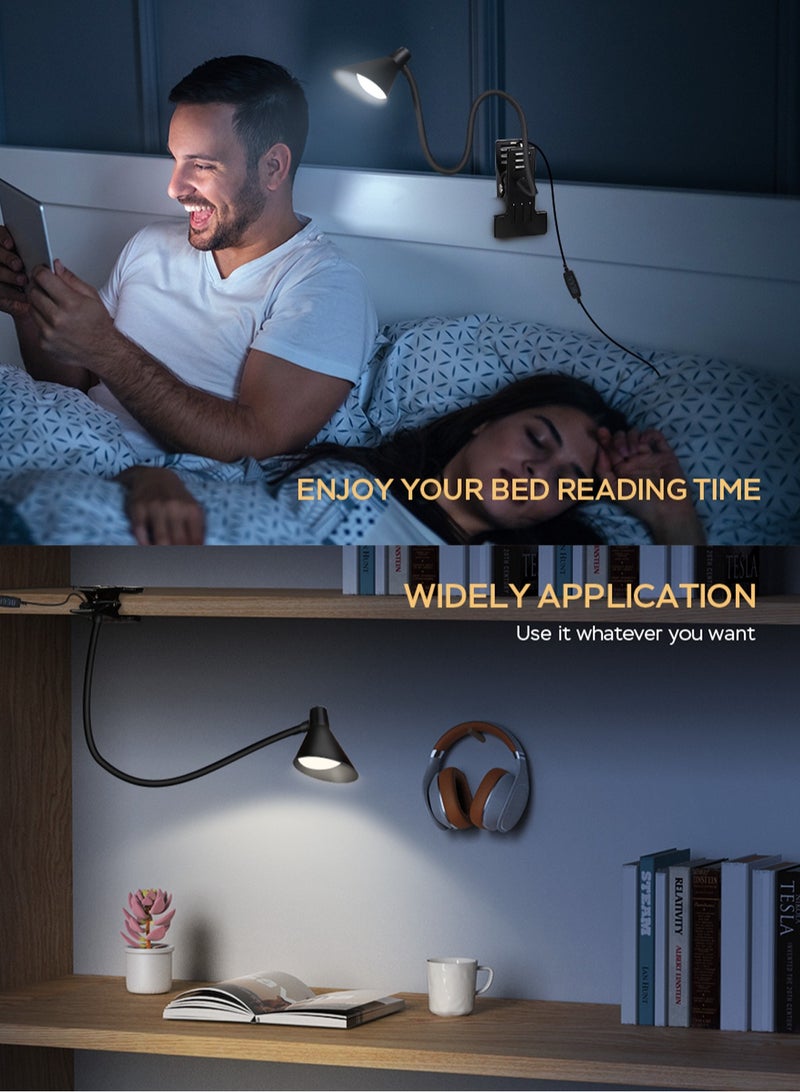 لوبيتيز مصباح قراءة LED صغير بقوة منخفضة مع مشبك قابل للتعديل للاستخدام الليلي على سرير الأطفال والمكتب مناسب للاستخدام اليومي والمنزل والعمل - Image 3