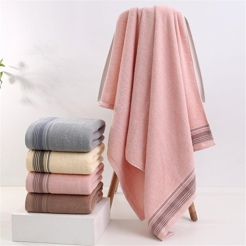 Bath Sheets Pack of 2,Extra Large Bath Towel Sheets,Highly Absorbent and Quick Dry Bath Towel,Lighter Weight(Beige) - Image 2