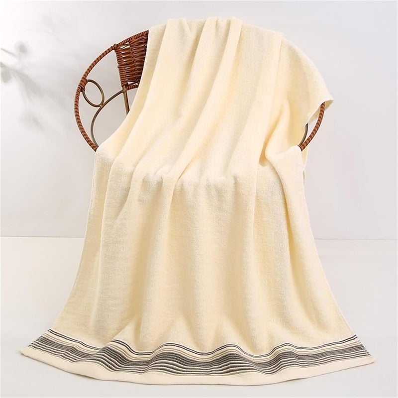 Bath Sheets Pack of 2,Extra Large Bath Towel Sheets,Highly Absorbent and Quick Dry Bath Towel,Lighter Weight(Beige) - Image 1