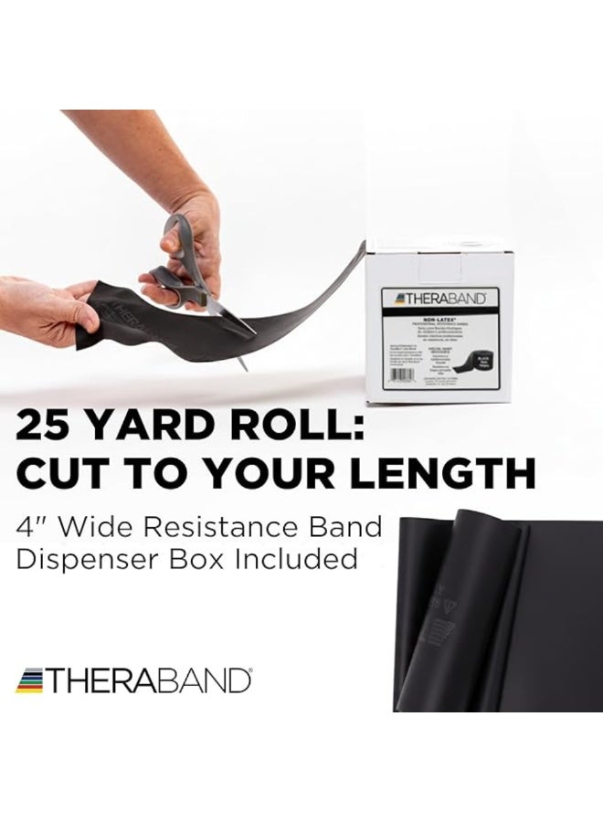 TheraBand Professional Latex Resistance Band – 22.8m (25 Yard) Bulk Dispenser Box – Special Heavy Intensity for Elite Strength & Athletic Training – Black (Level 6) - Image 5