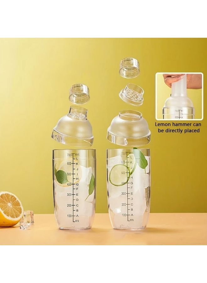 700ML Hand Shake Shaker Cup Powerful Cocktail Mixer Homemade Milk Tea Set Manual Lemon Tea Tools - Image 3
