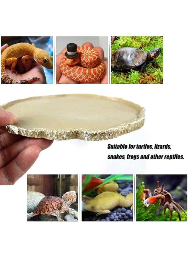 Feeding Plate Food Dish Vivarium Food Water Dish Resin Bowl - Image 3