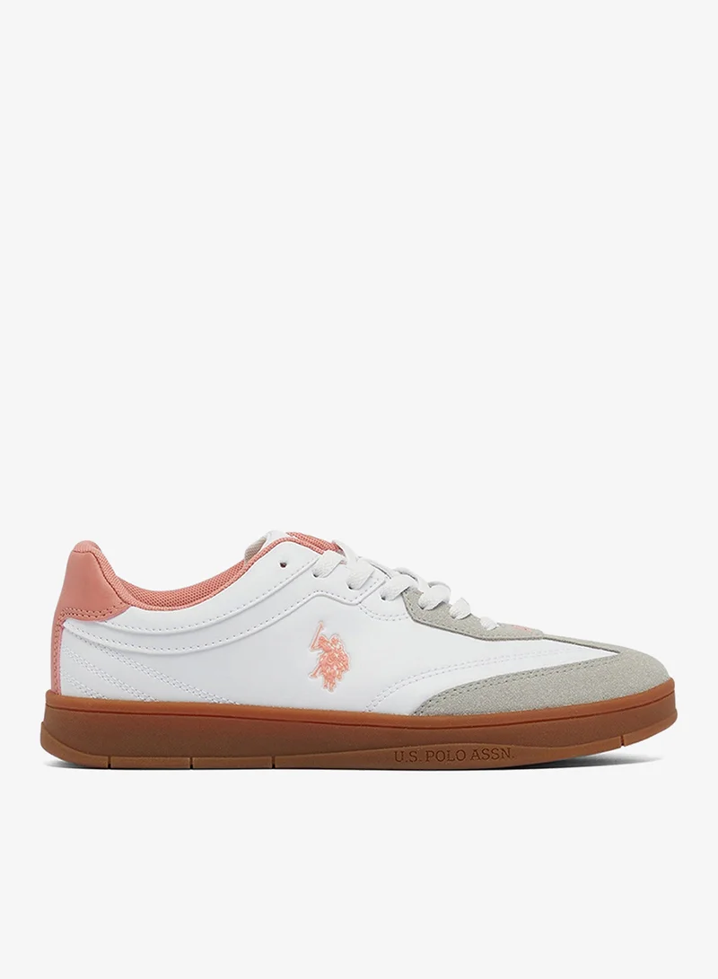 Women's White Low-Top Sneakers - Lightweight Timeless Lace-Up Style, Ideal for Casual Outings