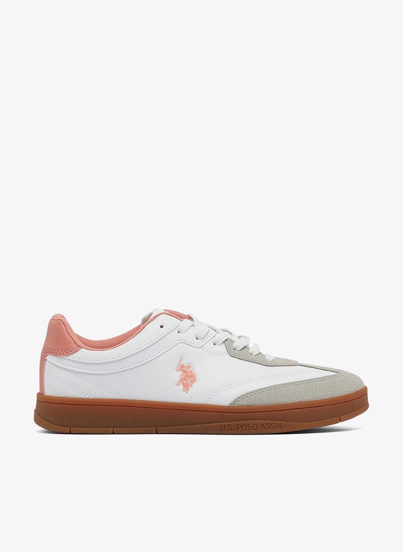 U.S. Polo Assn. Women's White Low-Top Sneakers - Lightweight Shoes Timeless Lace-Up Style, Ideal for Casual Outings - Image 1