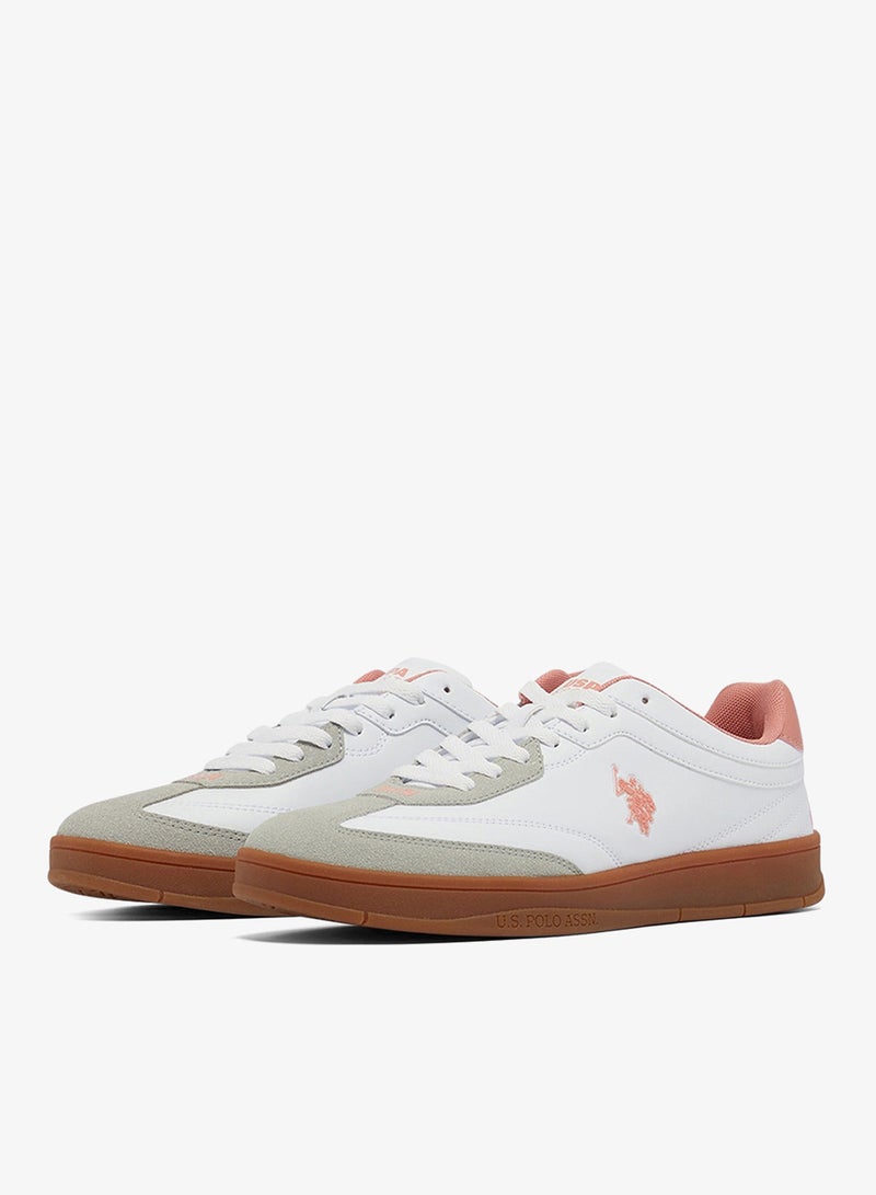 U.S. Polo Assn. Women's White Low-Top Sneakers - Lightweight Shoes Timeless Lace-Up Style, Ideal for Casual Outings - Image 3
