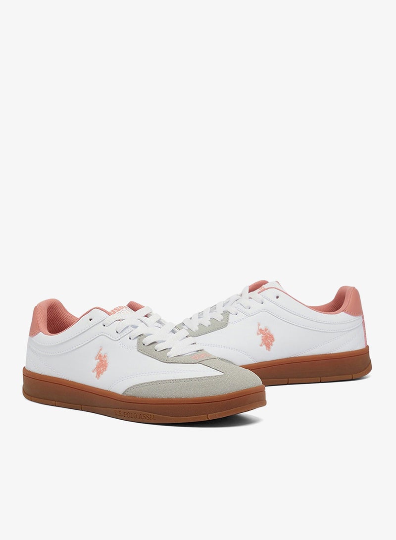U.S. Polo Assn. Women's White Low-Top Sneakers - Lightweight Shoes Timeless Lace-Up Style, Ideal for Casual Outings - Image 4