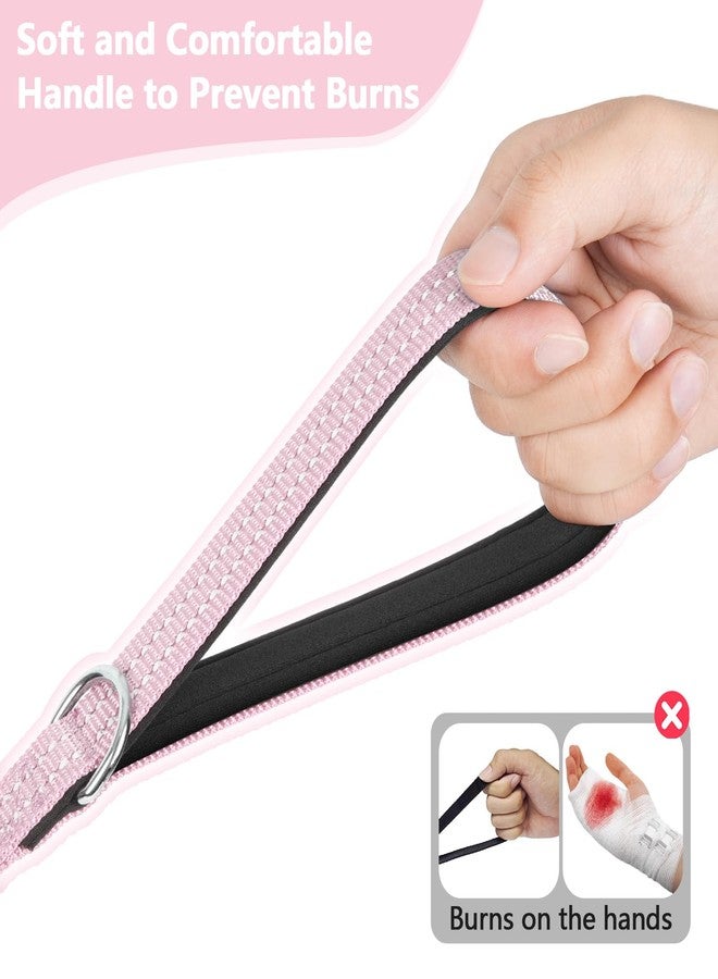 XiaZ Long Dog Leash XiaZ Training Leashes 10/15/20/30/50/100ft Long Lead for Dogs 30ft Training Leash for Outside Pink 30 Foot Nylon Padded Handle Reflective Hiking Yard - Image 2
