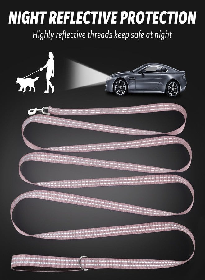 XiaZ Long Dog Leash XiaZ Training Leashes 10/15/20/30/50/100ft Long Lead for Dogs 30ft Training Leash for Outside Pink 30 Foot Nylon Padded Handle Reflective Hiking Yard - Image 3